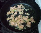 サーモンと菜花のチーズクリームパスタ作り方2写真