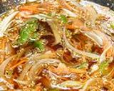 ヘルシ～♪豚薄切り肉の南蛮漬け作り方1写真
