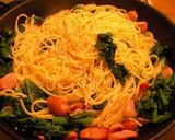 アラ簡単♪青菜とウィンナーのパスタ作り方3写真
