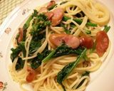 アラ簡単♪青菜とウィンナーのパスタ作り方4写真