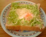 お好み焼き風トースト作り方2写真