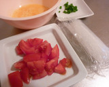 ❤トマトと春雨のかきたま中華スープ❤作り方1写真