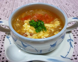 ❤トマトと春雨のかきたま中華スープ❤作り方4写真