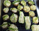☆ヘルシオでしいたけの海老のせ焼き♪♪☆作り方3写真