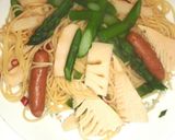 茹でるだけ！竹の子とアスパラのパスタ作り方4写真