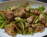 アスパラとエリンギ鶏肉のチーズソテー作り方4写真