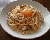 ✪舞茸＆ちりめんじゃこの月見パスタ✪作り方5写真
