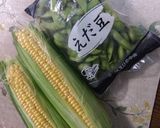 枝豆とトウモロコシの卵の和風スープ作り方1写真
