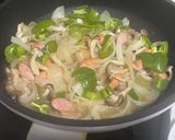 ♡簡単ランチ♡もちもちうどんナポリタン♡作り方2写真