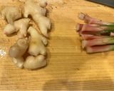 簡単　葉生姜と赤味噌肉巻き作り方1写真
