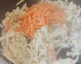 春キャベツと鶏ミンチのカレー焼きうどん作り方3写真