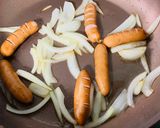 朝食にも簡単！ウインナーの卵とじ作り方1写真