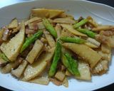 ❁筍とアスパラのガーリックバター醤油❁作り方4写真