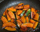 フライパンで！簡単かぼちゃの甘辛焼き作り方3写真