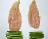 お弁当に！ささみのネギ巻き☆ペッパー味作り方1写真