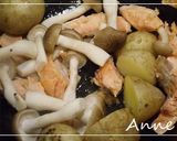 ☆鮭&新じゃがのパスタ(ジェノベーゼ)☆作り方3写真