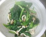 ほうれん草&しめじのにんにく醤油和え作り方4写真