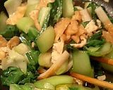 簡単。チンゲン菜と油揚げの炒め物作り方5写真