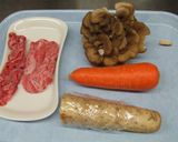 牛肉と舞茸のきんぴらふう作り方1写真