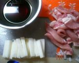 豚肉と長芋の甘酢炒め作り方1写真