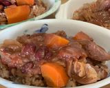 残り物アレンジ!鶏むね赤ワイン煮ドリア✨作り方5写真