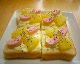 朝食用＊パインのせマヨチーズトースト＊作り方1写真