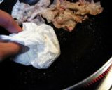 カリカリ豚としし唐のおろしマヨ丼♪作り方2写真