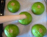 濃い抹茶のミルクあんぱん作り方9写真