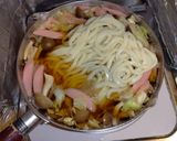 ギョニソと野菜のかき玉煮込みうどん作り方5写真