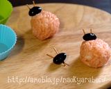 キャラ弁☆簡単てんとう虫おにぎり作り方2写真