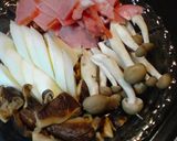 青梗菜ときのこのクリーム煮作り方1写真