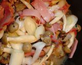 青梗菜ときのこのクリーム煮作り方6写真