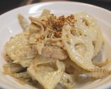 ニンニク醤油味のササミ・根野菜の胡麻マヨ作り方8写真