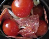 ローズ家のSTAUB　ごぼうのトマト煮作り方1写真