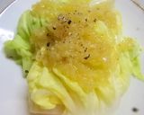 蒸しキャベツのサラダ・玉ねぎソース作り方4写真