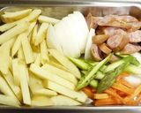 ポテトとソーセージのカレーかき揚げ作り方1写真