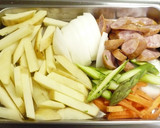 ポテトとソーセージのカレーかき揚げ作り方1写真
