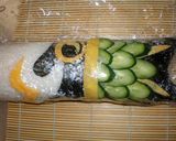 子供の日　鱗はきゅうり　こいのぼり太巻き作り方5写真