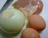 親子丼デミソースで作り方1写真
