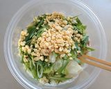 キャベツ卵無し☆玉ねぎと竹輪のお好み焼き作り方3写真