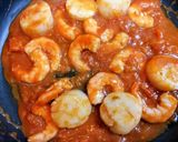 簡単夕飯Xmasディナー魚介ペスカトーレ作り方8写真