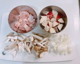 じゃがいもとサツマイモのクリームシチュー作り方1写真
