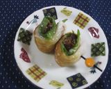 赤貝（缶詰）の大葉＆竹輪巻き作り方2写真