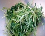 *水菜とササミの胡麻だれ和え*作り方4写真