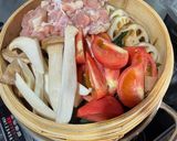 鶏肉とトマトのチーズせいろ蒸し作り方3写真