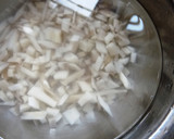 蕗の葉とれんこんの炒り豆腐作り方2写真