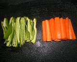 お弁当にも♡豚肉のベジチーズ巻き作り方1写真