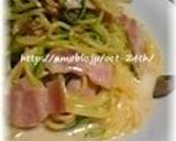 私のランチパスタ②【クリームパスタ】作り方7写真