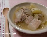豚バラとじゃが玉の味噌コンソメスープ作り方6写真