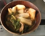 おかきととろろ昆布の汁もの作り方4写真